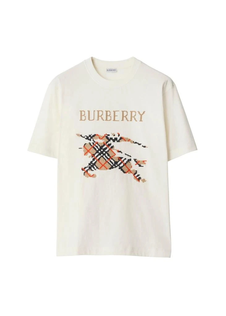 商品Burberry|Cross stitch ekd cotton t-shirt,价格¥4783,第1张图片