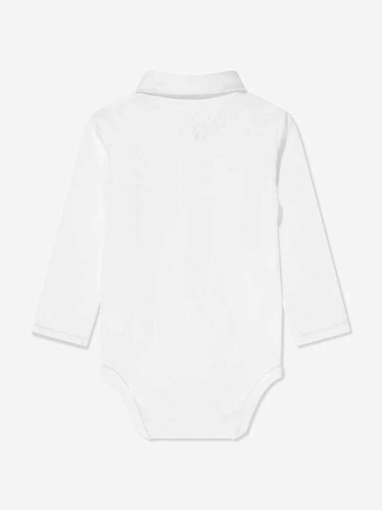 商品Tommy Hilfiger|Tommy Hilfiger Baby Boys Rib Collar Bodysuit in White,价格¥239,第2张图片详细描述