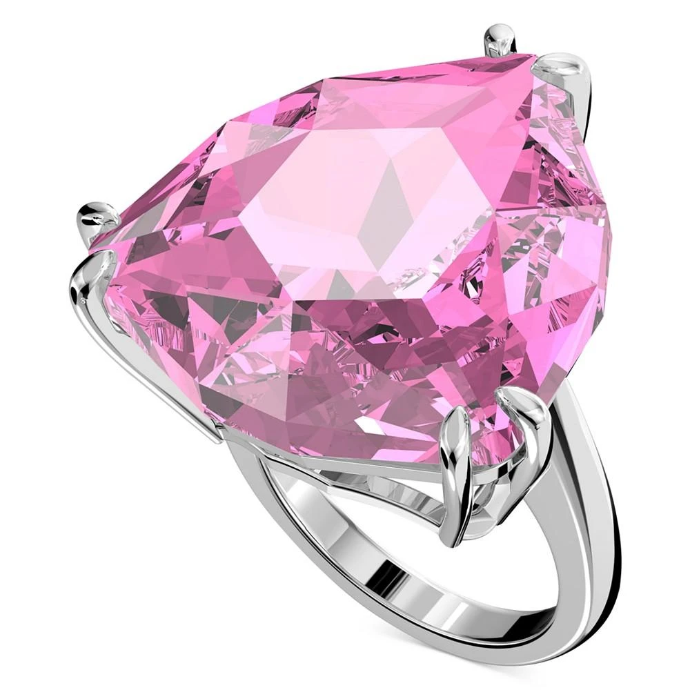 商品Swarovski|Rhodium-Plated Trilliant-Cut Crystal Cocktail Ring,价格¥1225,第2张图片详细描述