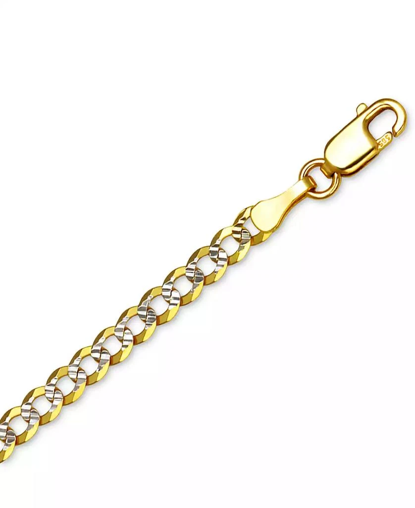 商品Italian Gold|26" Two-Tone Open Curb Link Chain Necklace (3-1/6mm) in Solid 14k Gold & White Gold,价格¥4487,第4张图片详细描述