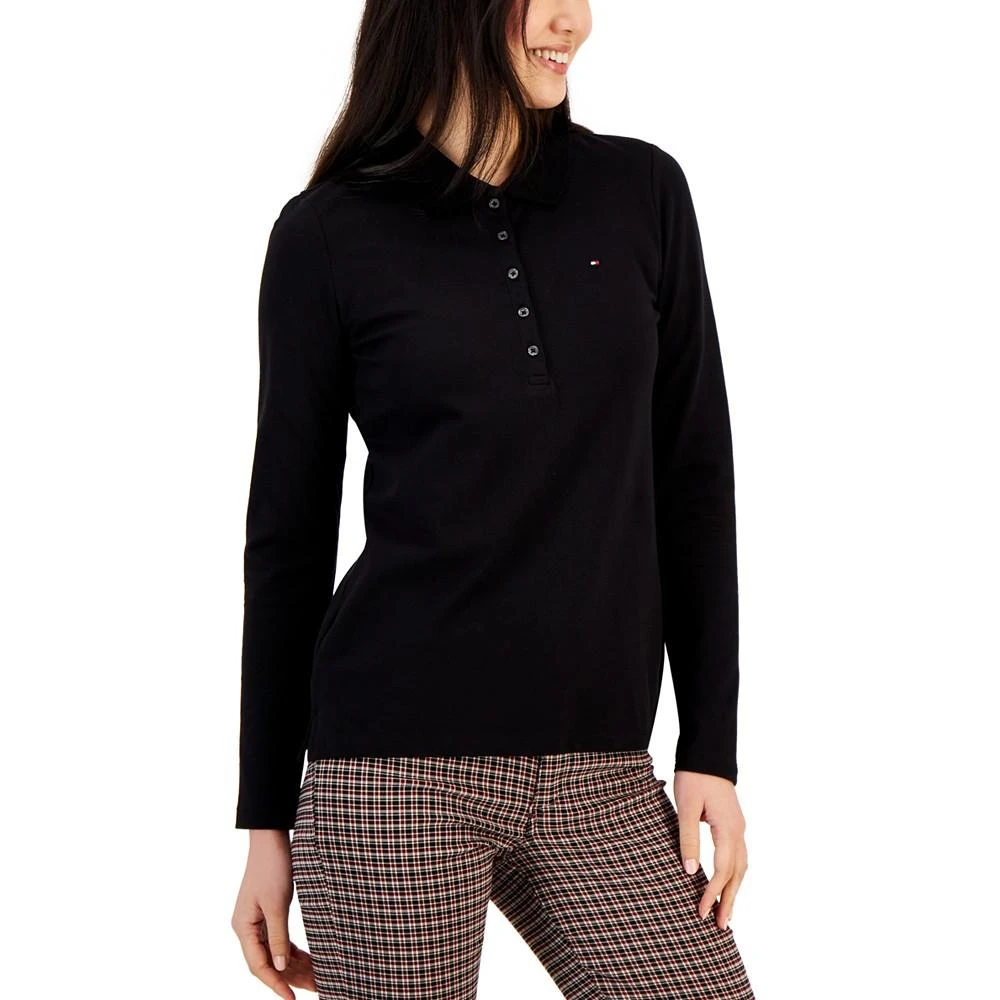 Tommy Hilfiger Women's Logo Long-Sleeve Polo Shirt 1