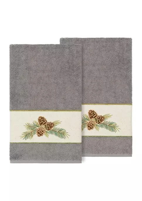 商品Linum Home Textiles|Home Pierre 2Pc Embellished Bath Towel Set,价格¥1162,第1张图片