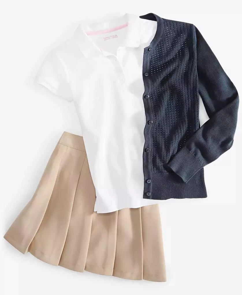 商品Nautica|Big Girls Uniform Short Sleeve Polo Shirt,价格¥180,第3张图片详细描述