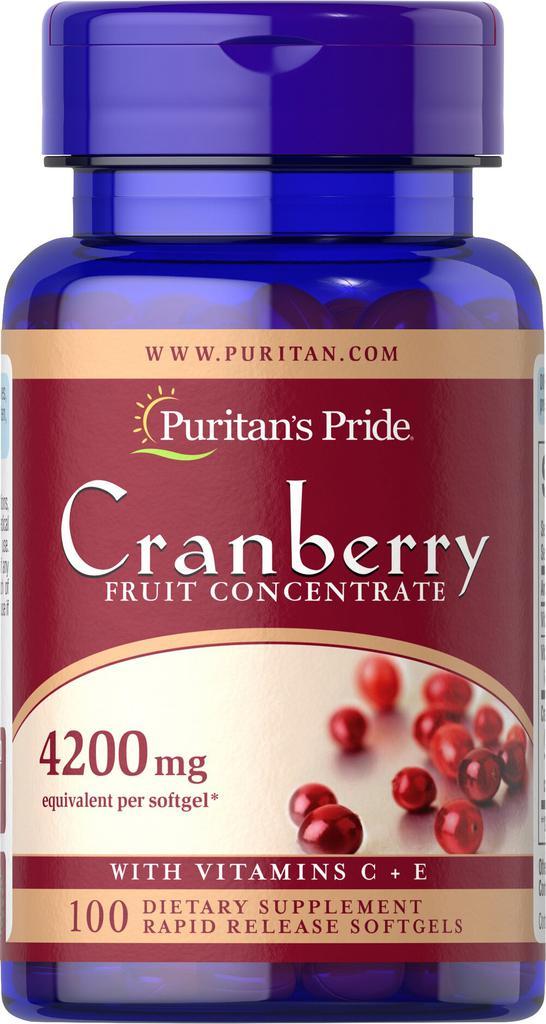 商品Puritan's Pride|蔓越莓浓缩胶囊 呵护女性 4200mg 100粒/瓶,价格¥154-¥308,第1张图片