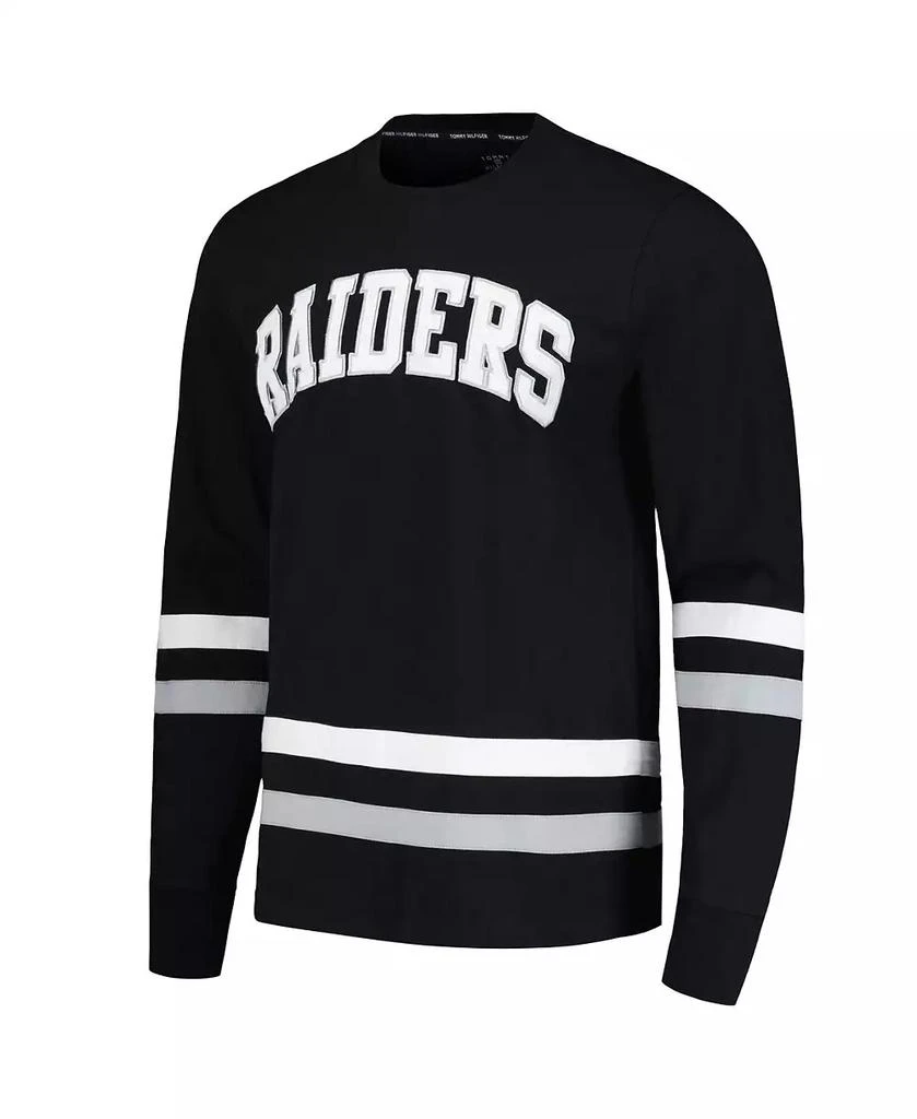 商品Tommy Hilfiger|Men's Black, Silver Las Vegas Raiders Nolan Long Sleeve T-shirt,价格¥359,第2张图片详细描述