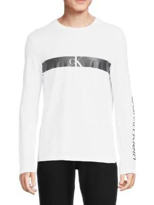 商品Calvin Klein|​Box Logo Long Sleeve Crewneck Tee,价格¥186,第3张图片详细描述