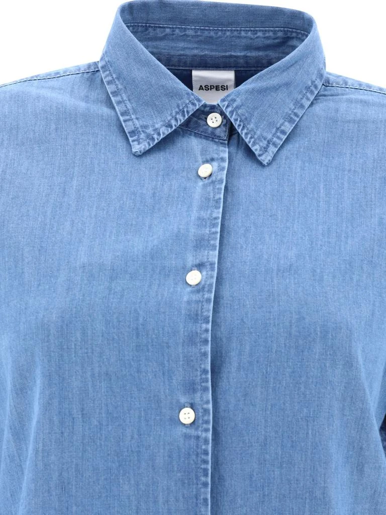 商品ASPESI|Shirt In Lightweight Denim Shirts Light Blue,价格¥525,第3张图片详细描述