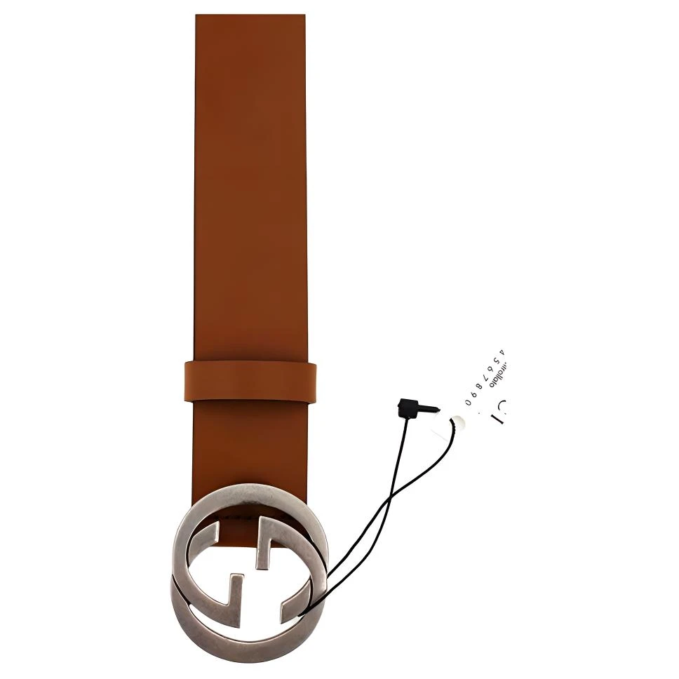 商品[国内直发] Gucci|古驰 徽标设计 做旧款 - 皮带 男款 棕色 -,价格¥1658,第6张图片详细描述