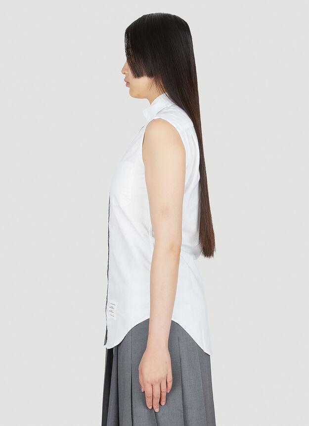 商品Thom Browne|Sleeveless Shirt in White,价格¥2947,第5张图片详细描述