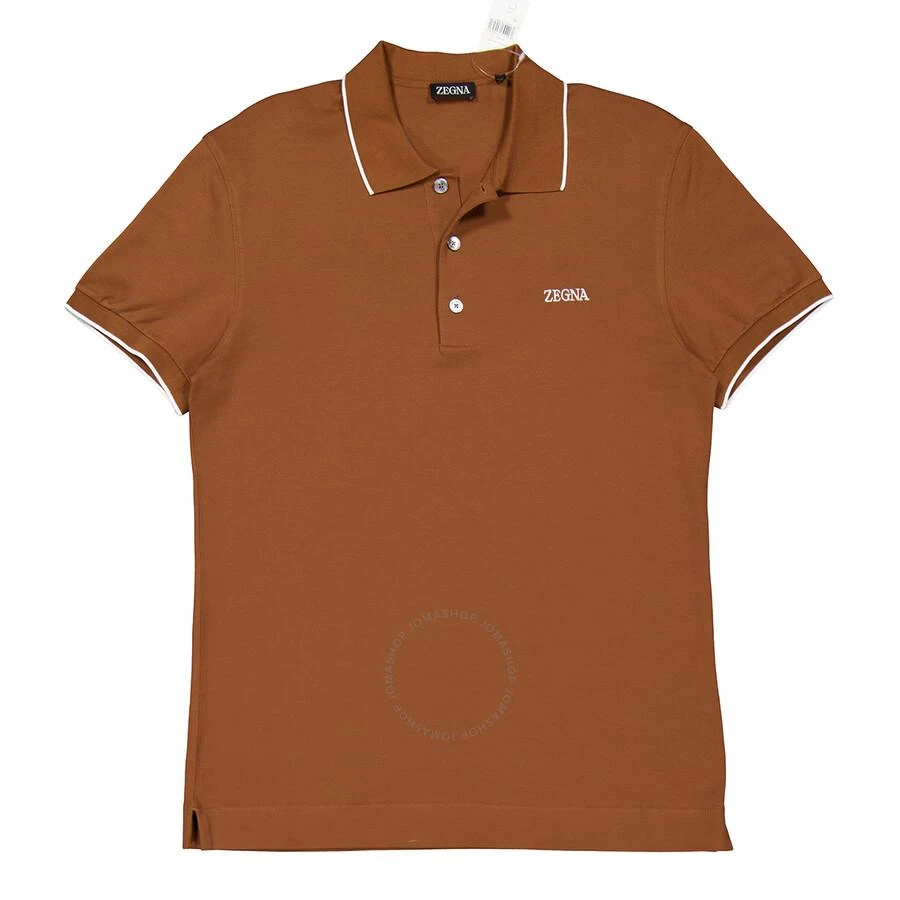 商品Zegna|Ermenegildo Zegna Embroidered Logo Short Sleeve Polo Shirt,价格¥1297,第1张图片