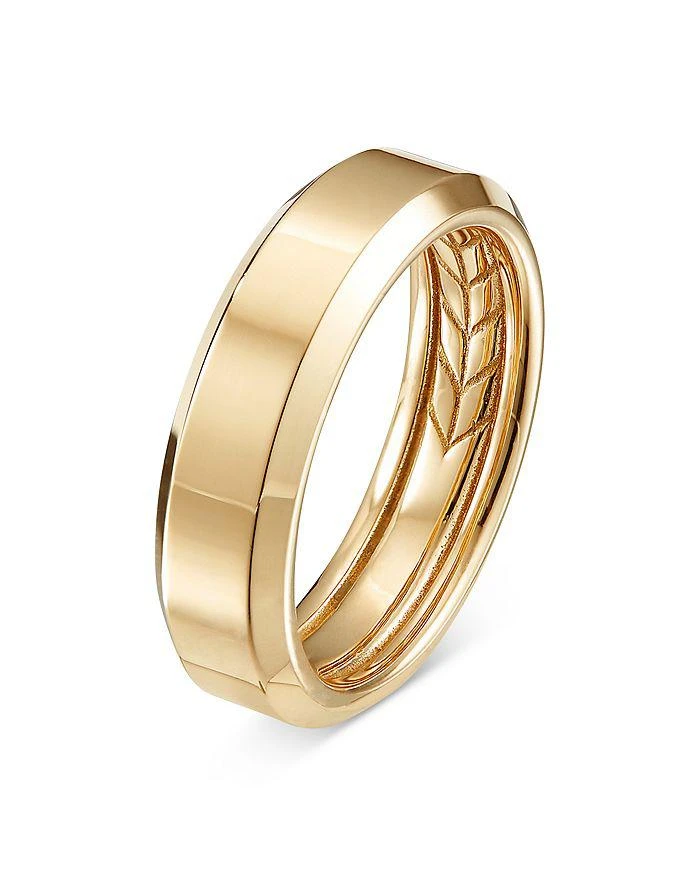 商品David Yurman|Men's 18K Yellow Gold Wedding Beveled Bands,价格¥22015,第3张图片详细描述