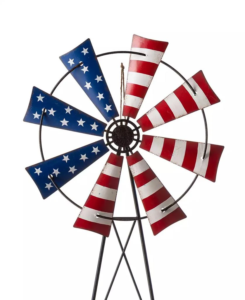 商品Glitzhome|Stars and Stripes Wind Spinner Yard Stake,价格¥412,第3张图片详细描述