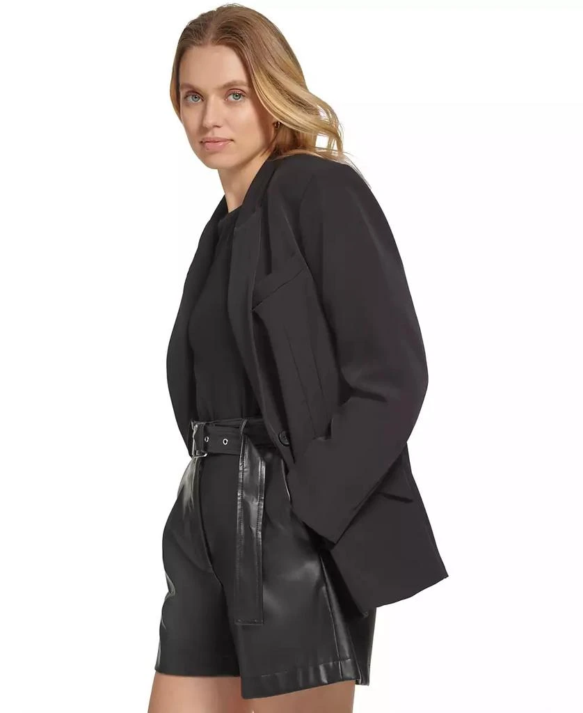 商品DKNY|Women's Peak Lapel Two-Button Long-Sleeve Blazer,价格¥1114,第3张图片详细描述