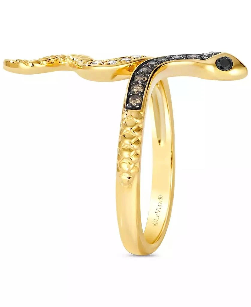 商品Le Vian|Chocolate Diamond, Nude Diamond, & Blackberry Diamond Snake Ring (1/4 ct. t.w.) in 14k Gold,价格¥16198,第4张图片详细描述