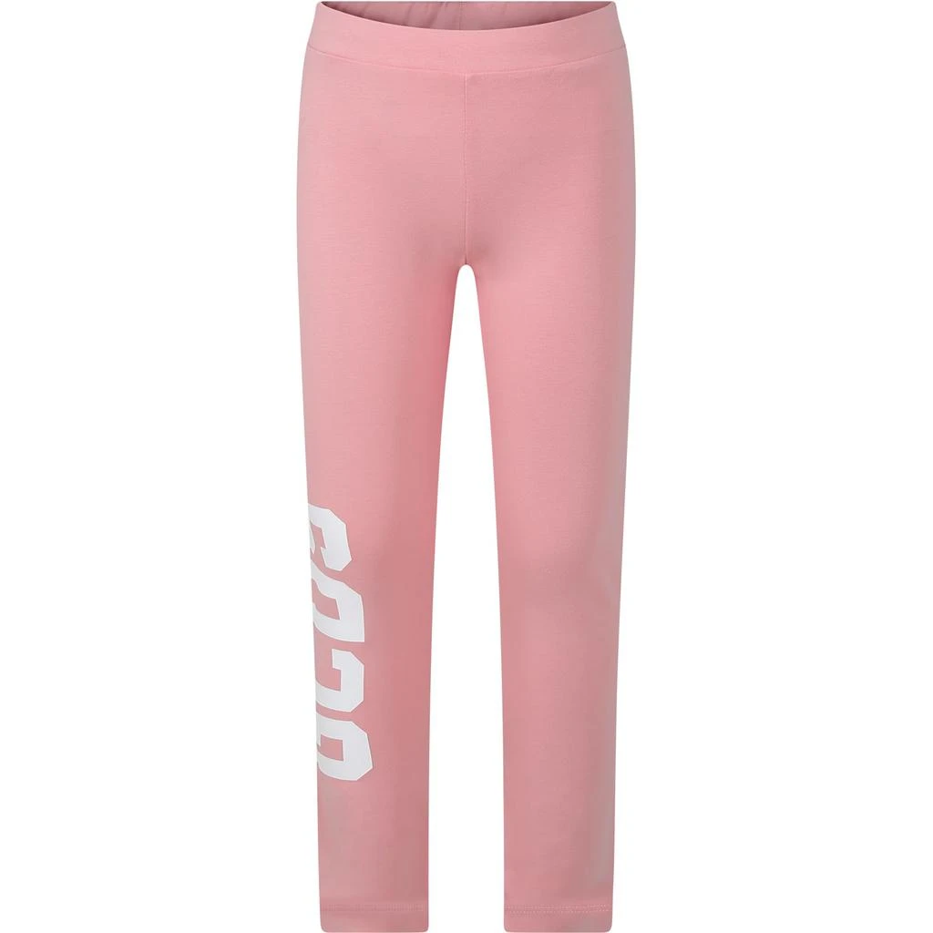 商品GCDS Mini|Pink Leggings For Girl With Logo,价格¥731,第1张图片