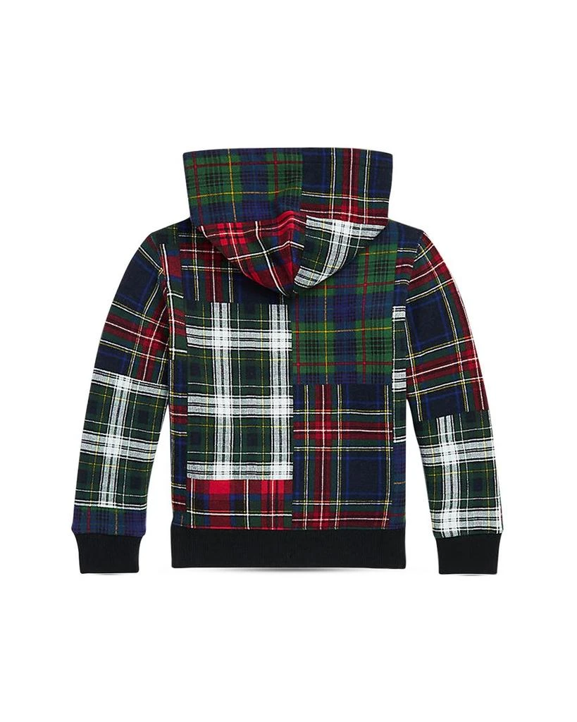 商品Ralph Lauren|Boys' Patchwork Plaid-Print Fleece Hoodie - Little Kid, Big Kid,价格¥522,第3张图片详细描述