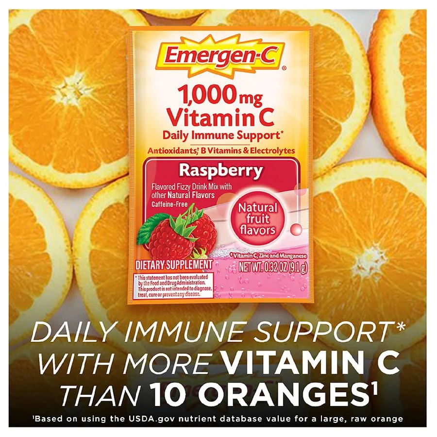 Daily Immune Support Drink with 1000 mg Vitamin C, Antioxidants, & B Vitamins Raspberry 商品