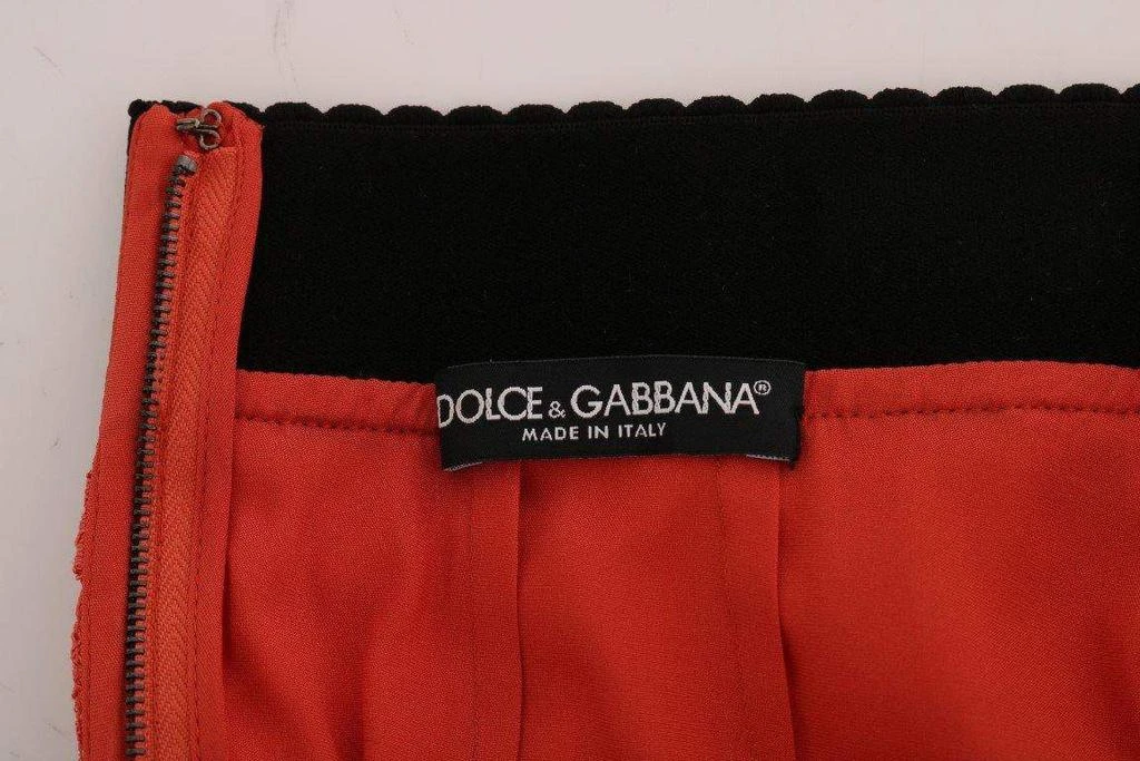 Dolce & Gabbana  Orange Macramé Lace Pencil Skirt 商品