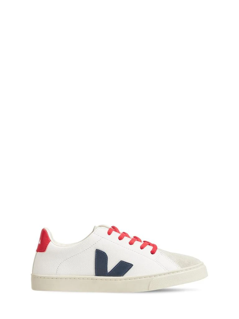 商品Veja|Chrome-free Leather Lace-up Sneakers,价格¥842,第1张图片