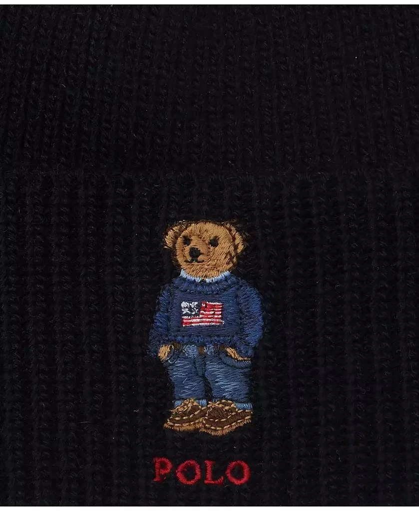 商品Ralph Lauren|Men's Solid Flag Bear Beanie,价格¥440,第2张图片详细描述