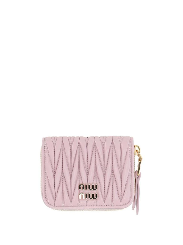 商品Miu Miu|Miu Miu Matelassé Zipped Coin Wallet,价格¥2122,第1张图片