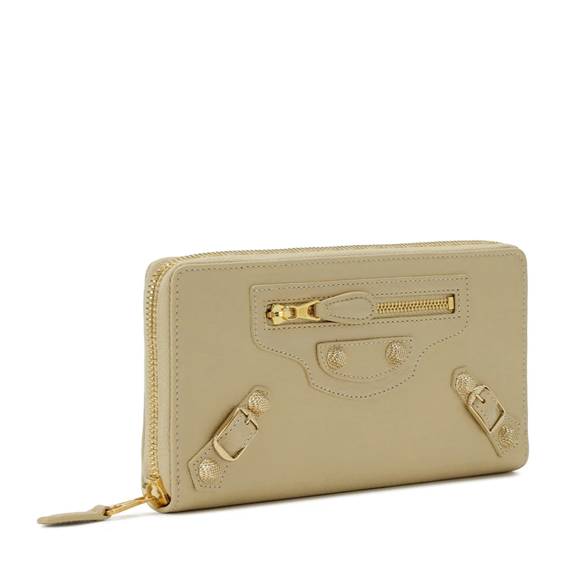 BALENCIAGA 女士浅咖色拉链小号钱包 253053-D940G-9620 商品