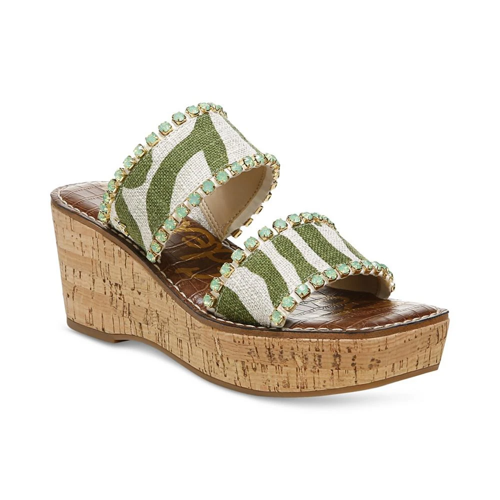 商品Sam Edelman|Women's Angelina Platform Wedge Slide Sandals,价格¥730,第1张图片
