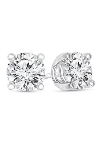 商品Diamaison|1 3 Ct. T.w. Certified Diamond Solitaire Stud Earrings In 14K White Gold I Si2,价格¥5200,第1张图片