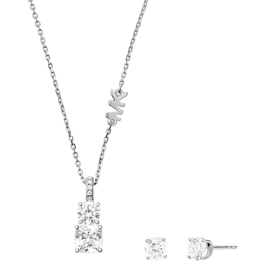 商品Michael Kors|Women's Boxed Set Mixed Shape Pendant Stud Earring Set with Clear Stones,价格¥367,第1张图片