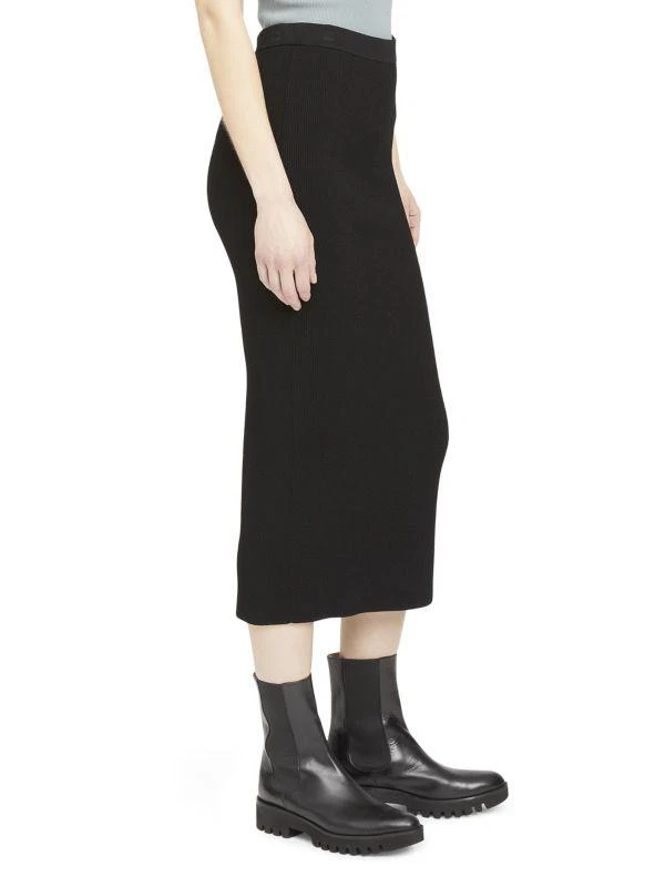 商品Theory|Compact Rib-Knit Straight Midi Skirt,价格¥938,第3张图片详细描述
