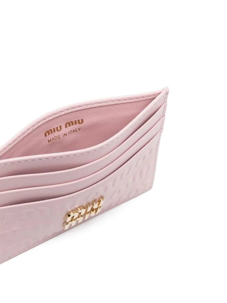 商品Miu Miu|MIU MIU logo-plaque card holder,价格¥2439,第3张图片详细描述