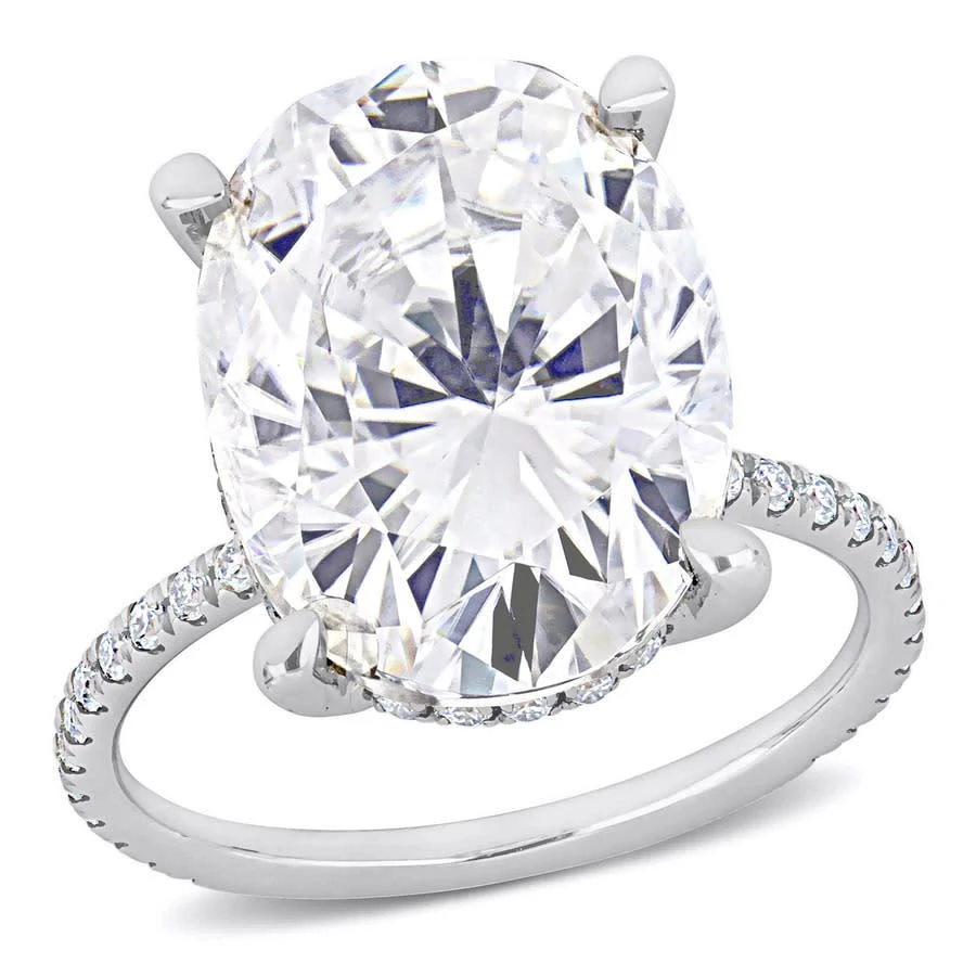 商品Amour|8 1/10 CT TGW Created Moissanite-White Fashion Ring 10k White Gold,价格¥5607,第1张图片