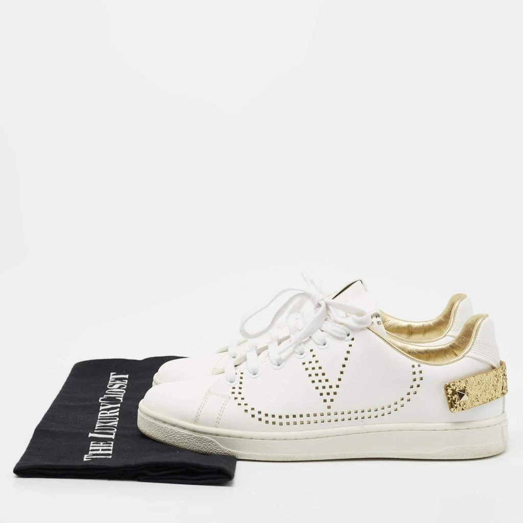 Valentino White Leather Backnet  Lace Up Sneakers Size 37 商品