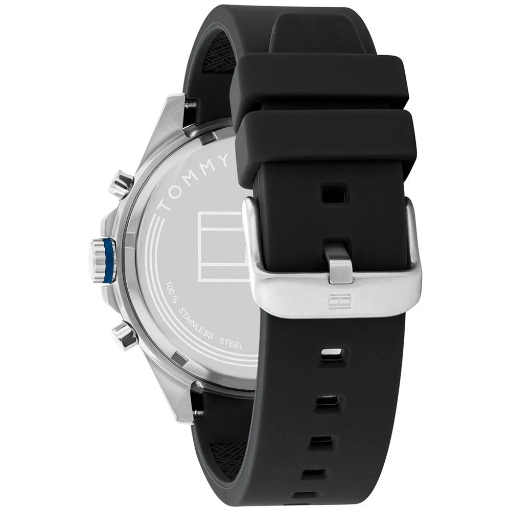 商品Tommy Hilfiger|Men's Black Silicone Strap Watch 44mm,价格¥1165,第2张图片详细描述