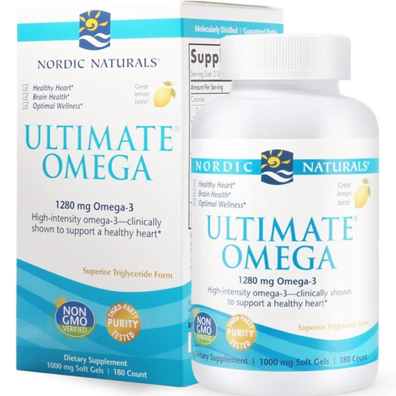 商品Nordic Naturals|Nordic Naturals挪威小鱼 DHA欧米茄omega-3深海鱼油软胶囊 180粒（中老年）,价格¥682,第1张图片