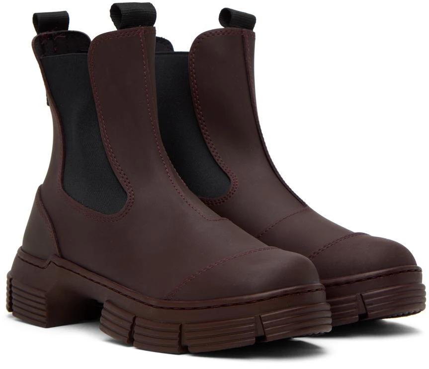 商品Ganni|Burgundy City Boots,价格¥2177,第4张图片详细描述