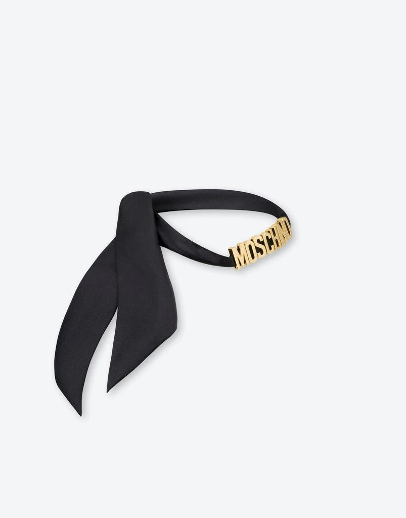 商品Moschino|Lettering Logo Small Silk Scarf,价格¥981,第1张图片