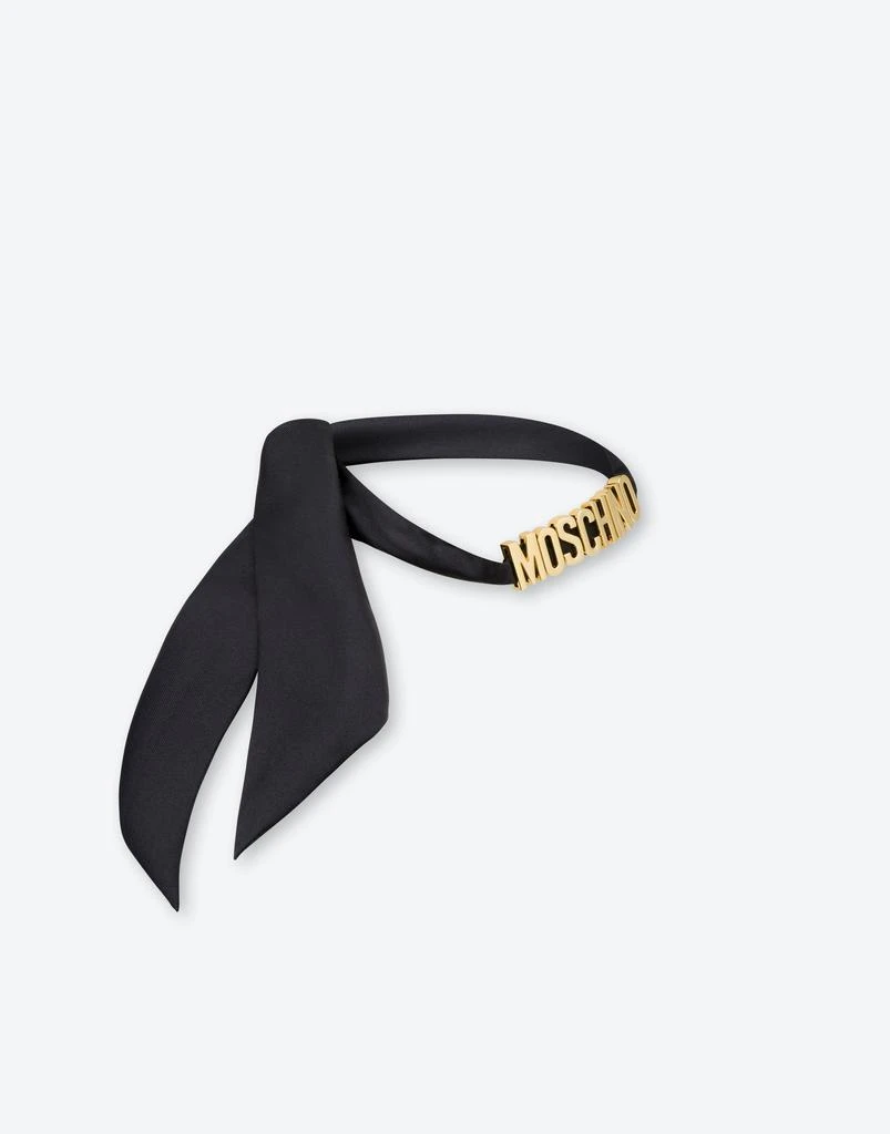 商品Moschino|Lettering Logo Small Silk Scarf,价格¥987,第1张图片