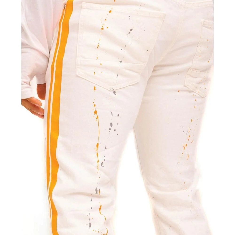 商品RON TOMSON|Men's Modern Splattered Stripe Jeans,价格¥1402,第3张图片详细描述