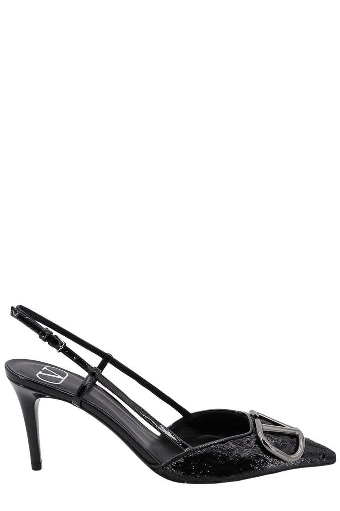 商品Valentino|Valentino VLogo Signature Slingback Pointed Toe Pumps,价格¥5924,第1张图片