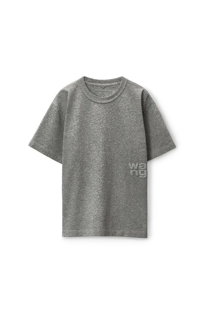 T By Alexander Wang Women Glitter Essential Jersey Ss Puff Logo Tee 商品