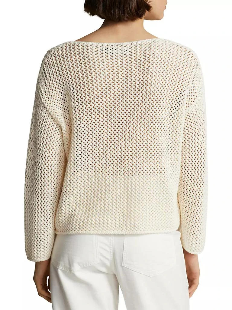 商品Ralph Lauren|Cotton Open-Stitch Flag Sweater,价格¥2234,第4张图片详细描述