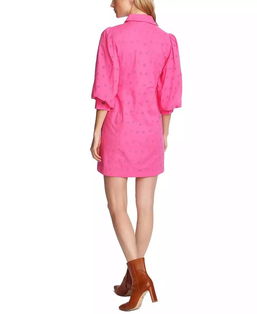商品Court & Rowe|Women's Puff-Sleeve Eyelet Shirtdress,价格¥1103,第2张图片详细描述
