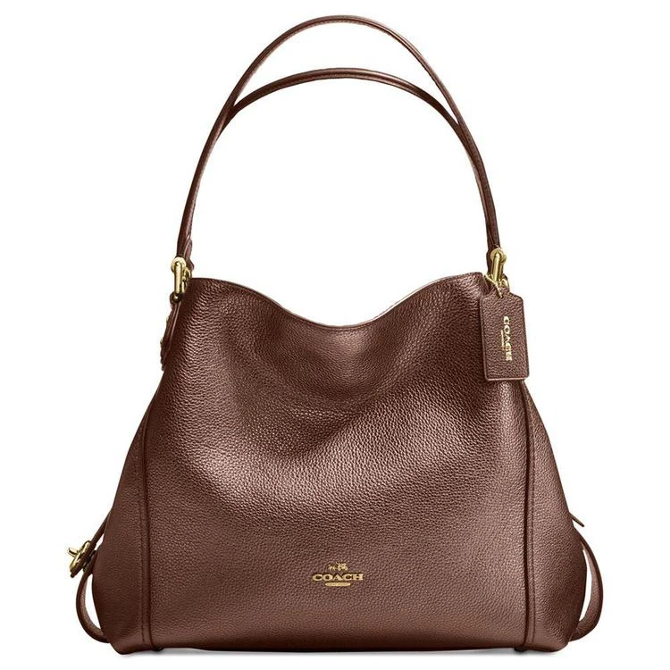 商品Coach|Edie Shoulder Bag 31 In Metallic Leather,价格¥1565,第1张图片