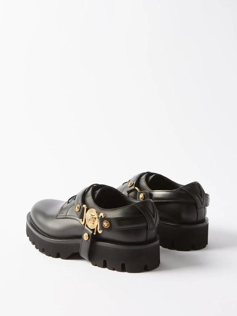 商品Versace|Medusa Head-plaque leather Derby shoes,价格¥3927,第5张图片详细描述
