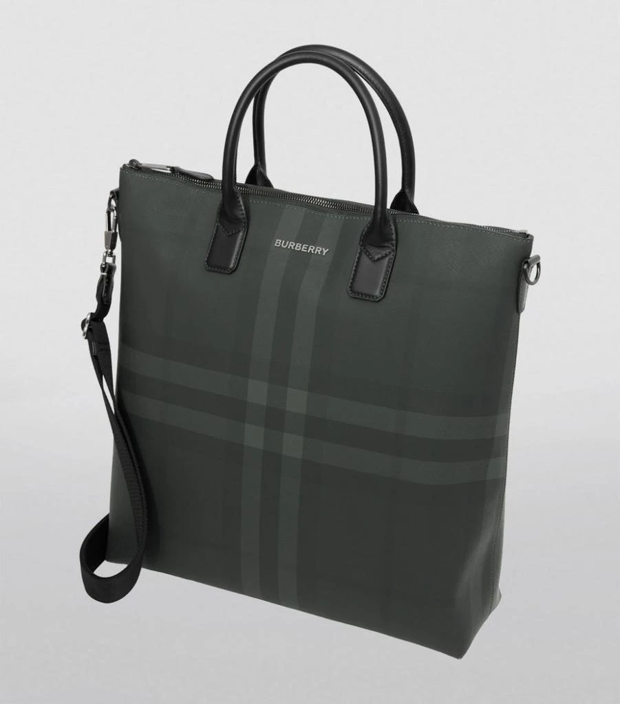 商品Burberry|Charcoal Check Tote Bag,价格¥12925,第3张图片详细描述