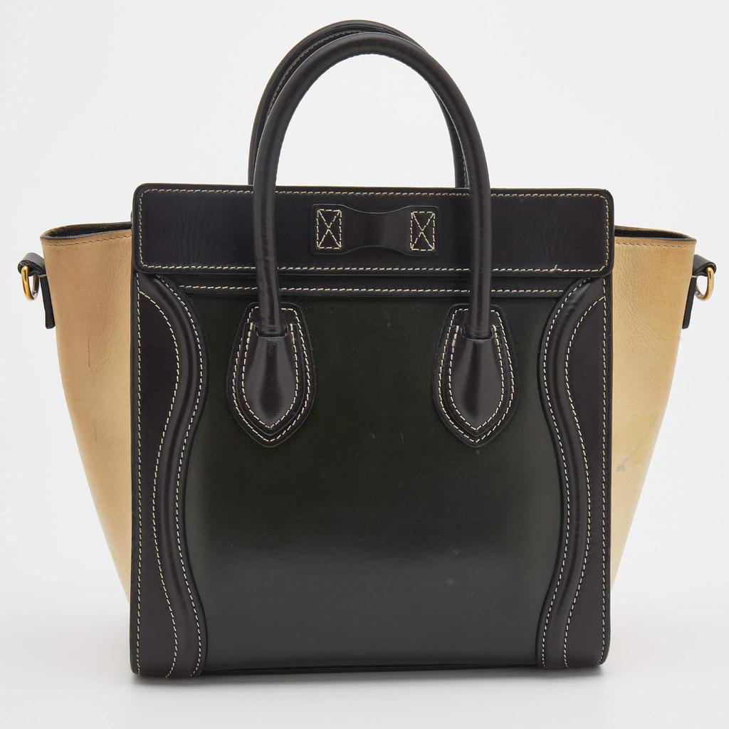 商品[二手商品] Celine|Celine Tri-Color Leather Nano Luggage Tote,价格¥7509,第6张图片详细描述