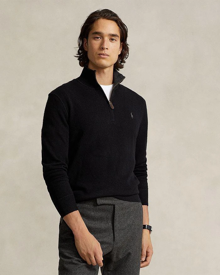 商品Ralph Lauren|Cashmere Regular Fit Quarter Zip Mock Neck Sweater - Exclusive,价格¥1505,第1张图片