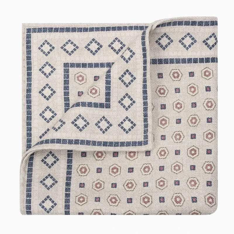 商品Brunello Cucinelli|Pocket handkerchief with geometric print,价格¥1771,第1张图片