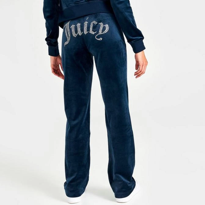 商品Juicy Couture|Women's Juicy Couture OG Big Bling Velour Track Pants,价格¥262,第1张图片